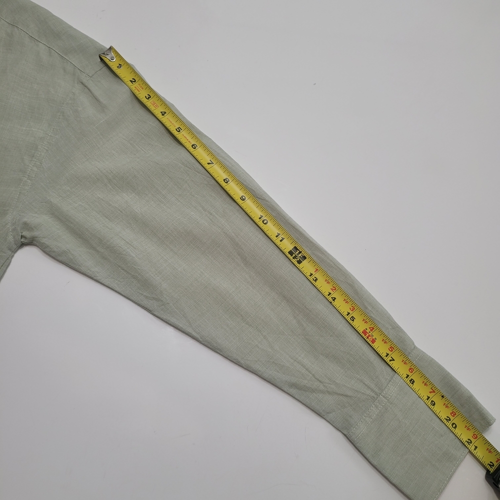 Lola River Anthropoloige Top Womens Medium Light Green Taylor Button Up Preppy - Picture 8 of 10